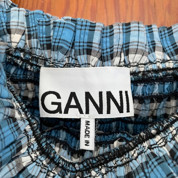 Ganni seersucker checked midi dress - Picture 4 of 5